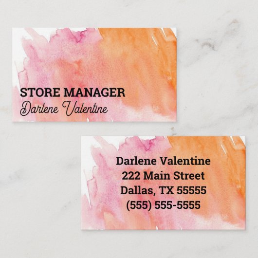 Großartige Visitenkarten Visitenkarte (Vorne/Hinten)