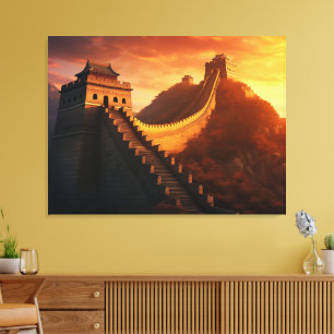 Großartige Wand an China Sonnenuntergang Leinwand