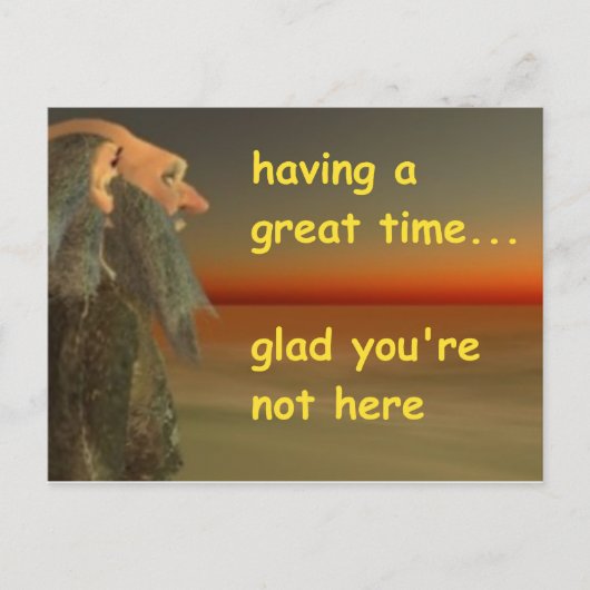 großartige Zeit Postkarte (Vorderseite)