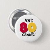 Großartiger 80. Geburtstag Button (Vorne & Hinten)