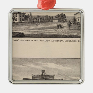 Großartiger Ansicht-Bauernhof, Kansas Ornament Aus Metall