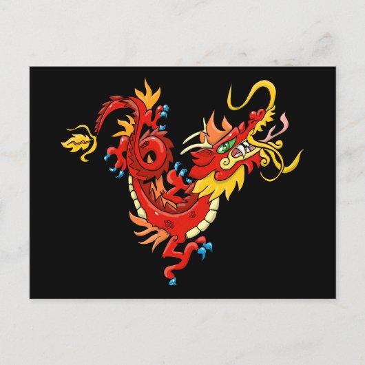 Großartiger asiatischer Drache Postkarte (Vorderseite)