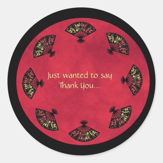 Großartiger asiatischer Fan Danke Stickers (Vorderseite)