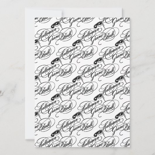 Großartiger Ball Halloweens Einladung (Rückseite)