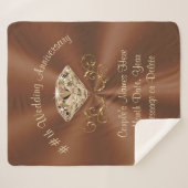 Großartiger Bräuner Personalisierter Gegner Blanke Sherpadecke (Vorderseite (Horizontal))