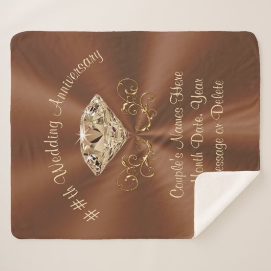 Großartiger Bräuner Personalisierter Gegner Blanke Sherpadecke (Vorderseite (Horizontal))