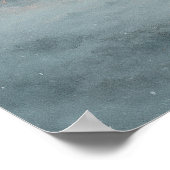 Großartiger Bulle in zauberhafter Schneelandschaft Poster (Ecke)