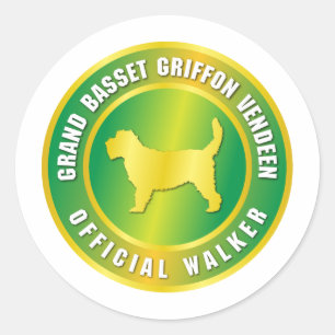 Großartiger Dachshund Griffon Vendeen Runder Aufkleber