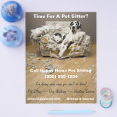 Großartiger Dan auf aufgebähtem Sofa Haustier Sitt Flyer (Einzeln)