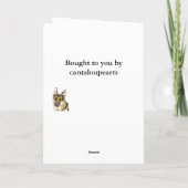 Großartiger deutscher Schäferhund, Alsationshund b Feiertagskarte (Rückseite)