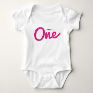Großartiger erster Geburtstag für kleines Mädchen Baby Strampler