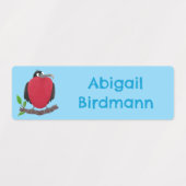 Großartiger Fregattvogel Cartoon personalisiert Etiketten (Design 1)