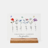 Großartiger Garten mit Enkeln, Namen der Wasserfar Acrylschild (Vorderseite)