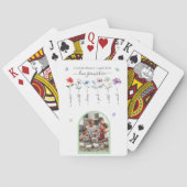 Großartiger Garten mit Enkeln, Namen der Wasserfar Spielkarten (Rückseite)