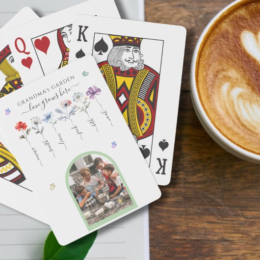 Großartiger Garten mit Enkeln, Namen der Wasserfar Spielkarten