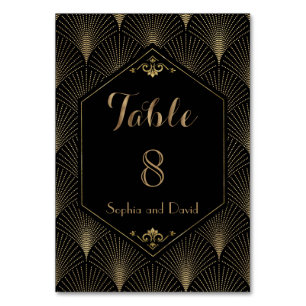 Großartiger Gatsby Vintage Art Deco Hochzeit TISCH Tischnummer