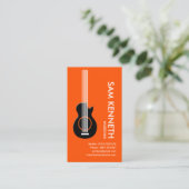 Großartiger Gitarrist-orange Eifer-Musiker Visitenkarte (Stehend Vorderseite)