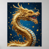 Großartiger Goldener Drache Poster (Vorne)