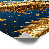 Großartiger Goldener Drache Poster (Ecke)
