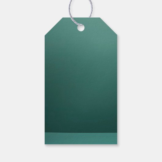 Großartiger Green Gold Custom Weihnachtsbaum Party Geschenkanhänger (Rückseite)