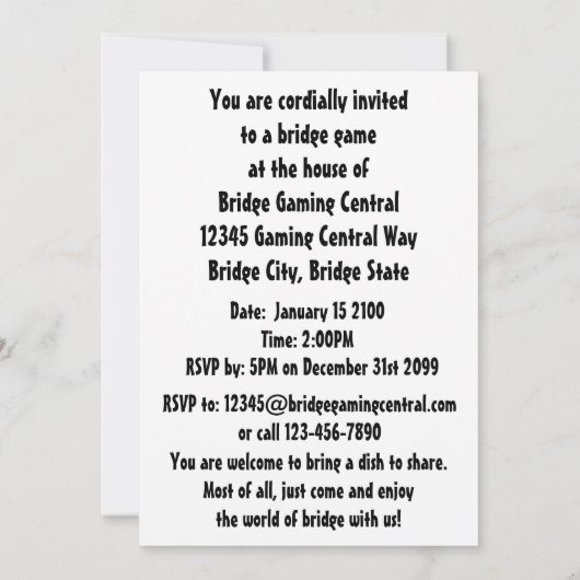 Großartiger Knall oder Fehlschlag Einladung (Rückseite)