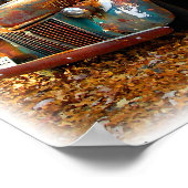 Großartiger LKW in bewaldeter Junk Yard Poster (Ecke)