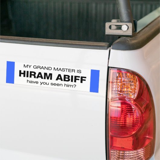 Großartiger Meister Hiram Abiff Autoaufkleber (Auf Lkw)