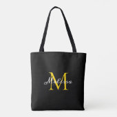 Großartiger Name für das Schwarze Gold Monogramm Tasche (Rückseite)