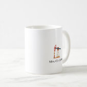 Großartiger Ölfeldbeschäftigter personalisiertes N Kaffeetasse (VorderseiteRechts)