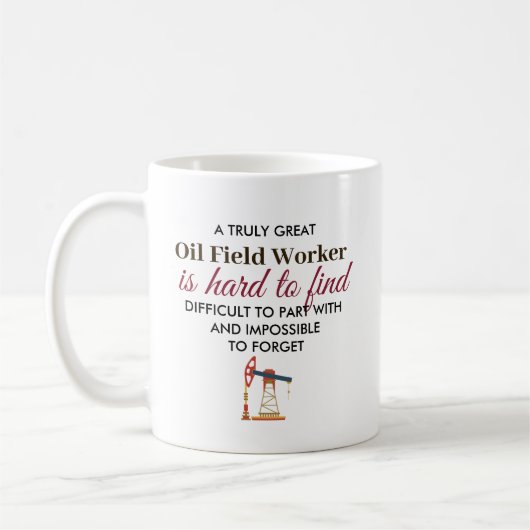 Großartiger Ölfeldbeschäftigter personalisiertes N Kaffeetasse (Links)