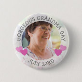 Großartiger Oma Day 23. Juli Personalisiert Button (Vorderseite)