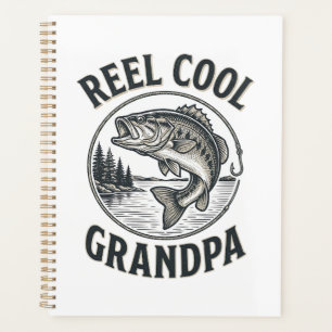 Großartiger Opa Vintage-Angeln Bass-Shirt-Design Planer
