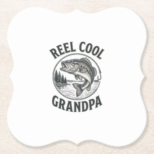 Großartiger Opa Vintage-Angeln Bass-Shirt-Design Untersetzer
