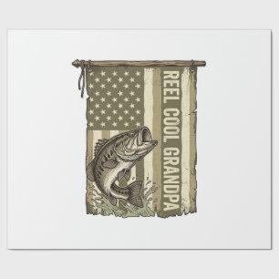 Großartiger Opa Vintage-Bassfishing-Shirt-Design Geschenkpapier