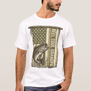 Großartiger Opa Vintage-Bassfishing-Shirt-Design T-Shirt