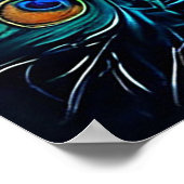 Großartiger Pfau Poster (Ecke)