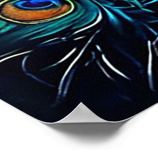 Großartiger Pfau Poster (Ecke)