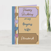 Großartiger phantastischer Ehefrau Karte (Vorderseite)