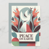 Großartiger postmoderner Weltfrieden Feiertagskarte (Vorne/Hinten)