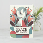 Großartiger postmoderner Weltfrieden Feiertagskarte (Stehend Vorderseite)