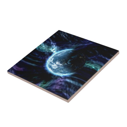 Großartiger Raum-sternenklarer Aurora-Nebelfleck Fliese (Seite)