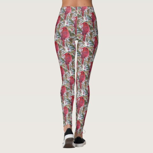Großartiger Roter Kardinal Leggings (Rückseite)