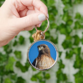 Großartiger Rotschwanzfalken in der Sonne Schlüsselanhänger (Hand)