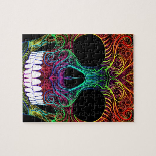 Großartiger Schädel Zuckerskull Dia De Los Muertos Puzzle (Horizontal)