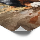 Großartiger Schweizer Hund Kunstdruckposter Poster (Ecke)