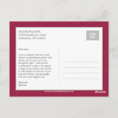 Großartiger Script-Abschluss Vielen Dank Postkarte (Rückseite)