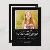 Großartiger Script-Abschluss Vielen Dank Postkarte (Vorne/Hinten)