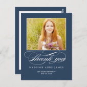 Großartiger Script-Abschluss Vielen Dank Postkarte (Vorne/Hinten)