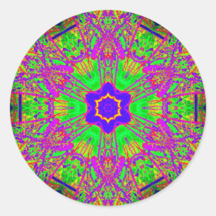 großartiger Sechs-Punkte-Stern Runder Aufkleber