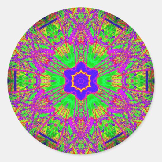 großartiger Sechs-Punkte-Stern Runder Aufkleber (Vorderseite)